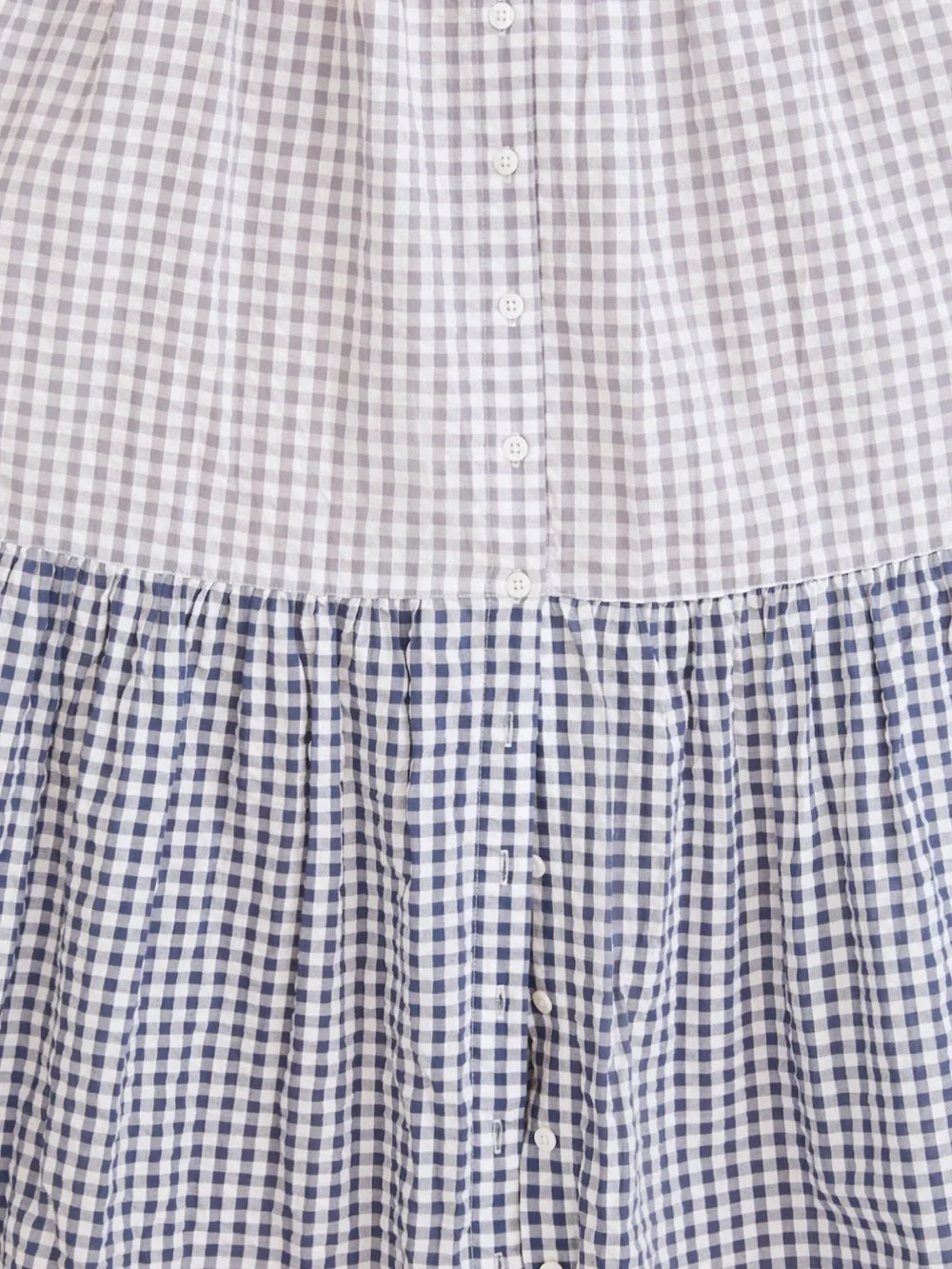 Madewell Patchwork Gingham Midi Dress - Picture 4 of 9